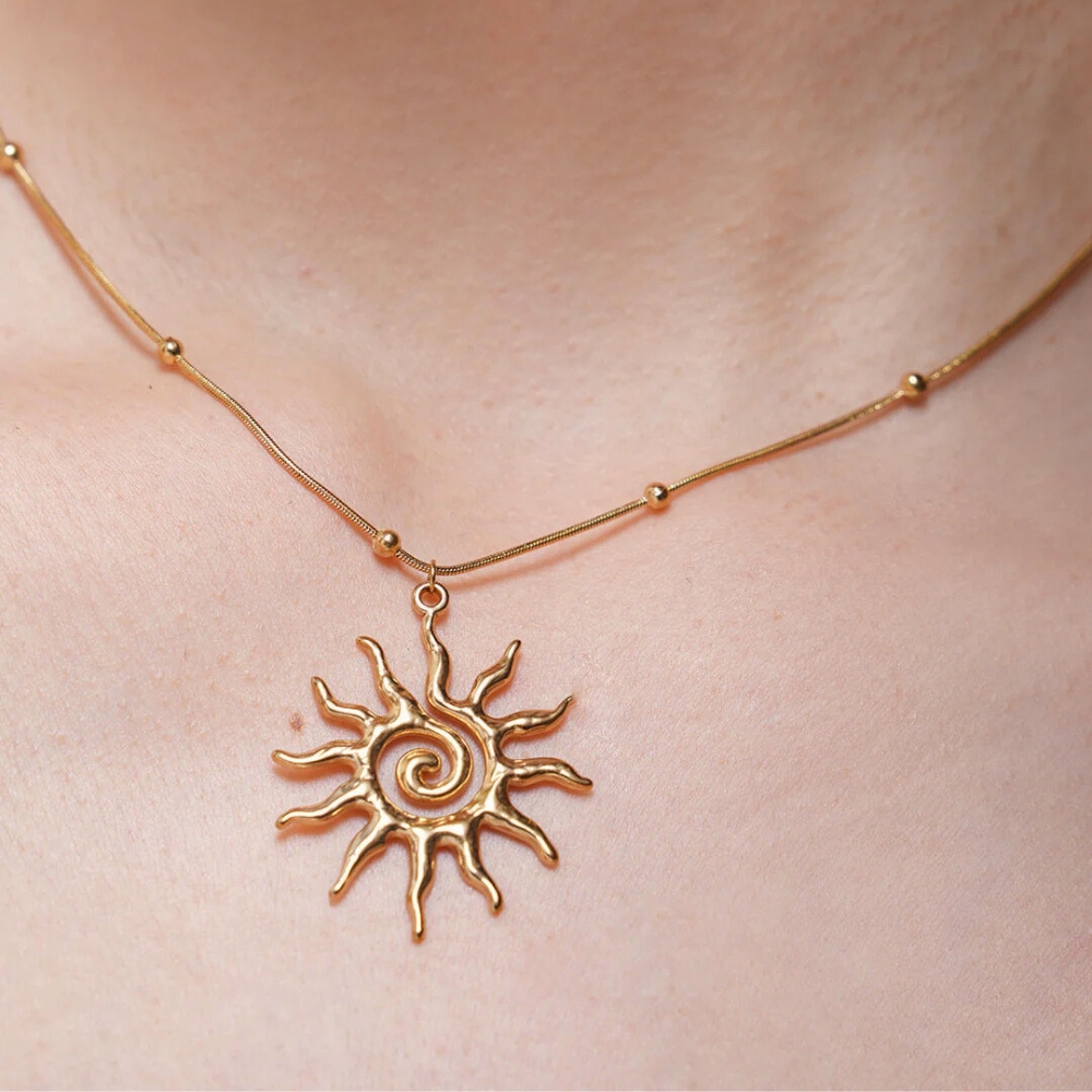 Vortex Sun Pendant Necklace